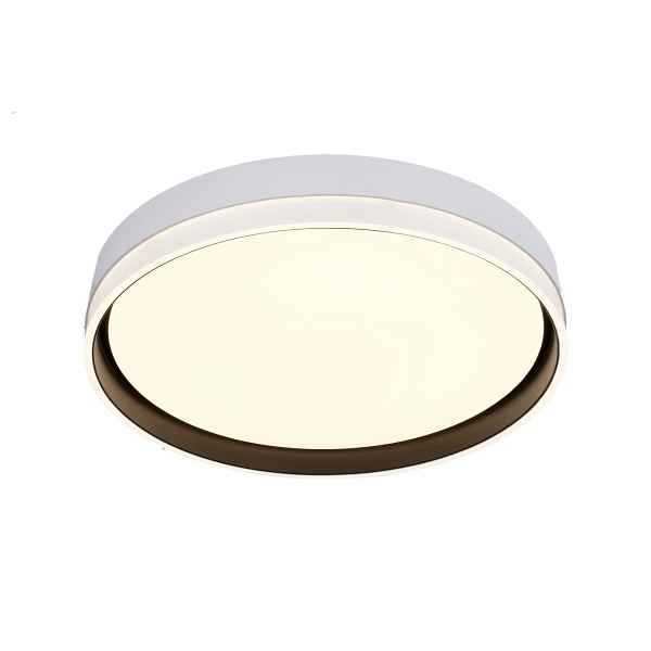 Florida Lampa Sufitowa Plafon Biały+Czarny 24W Led 39 Cm Klosz Biały Candellux