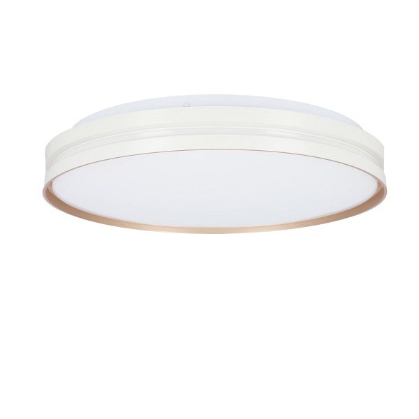 Montana Lampa Sufitowa Plafon Biały+Złoty 24W Led 40 Cm Klosz Biały Candellux