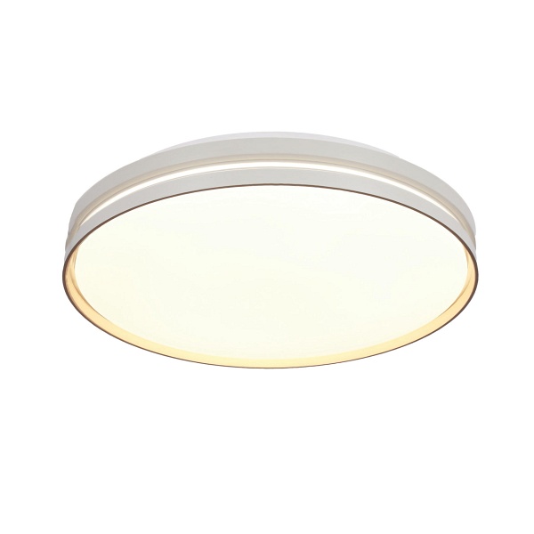 Montana Lampa Sufitowa Plafon Biały+Złoty 24W Led 40 Cm Klosz Biały Candellux