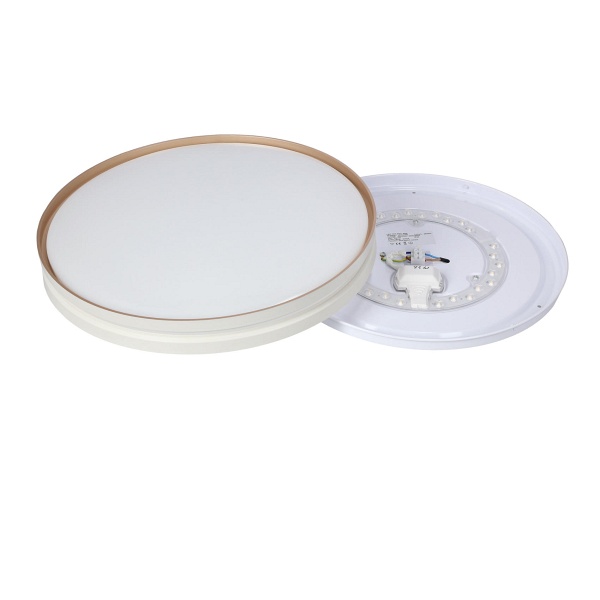 Montana Lampa Sufitowa Plafon Biały+Złoty 24W Led 40 Cm Klosz Biały Candellux