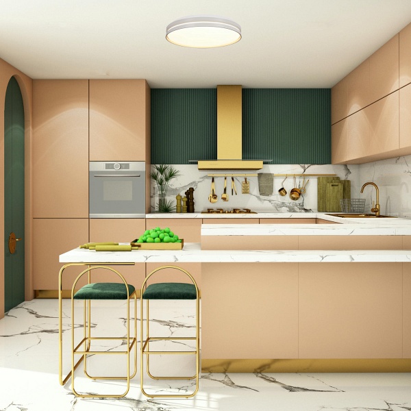 Montana Lampa Sufitowa Plafon Biały+Złoty 24W Led 40 Cm Klosz Biały Candellux