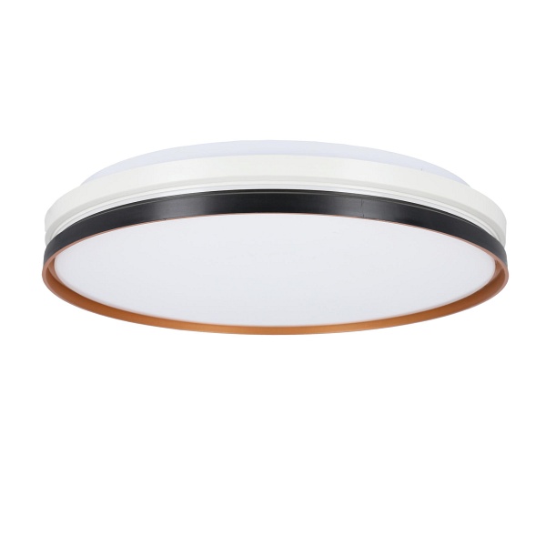 Montana Lampa Sufitowa Plafon Czarny+Biały+Złoty 24W Led 40 Cm Klosz Biały Candellux