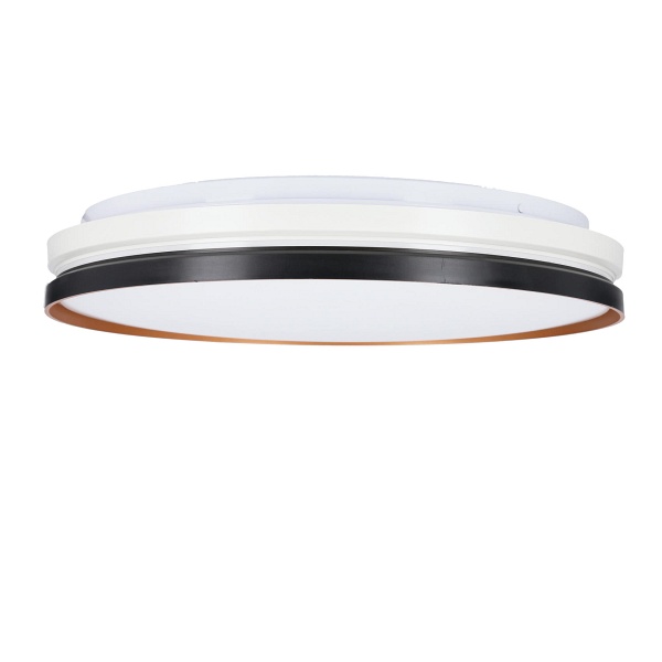 Montana Lampa Sufitowa Plafon Czarny+Biały+Złoty 24W Led 40 Cm Klosz Biały Candellux