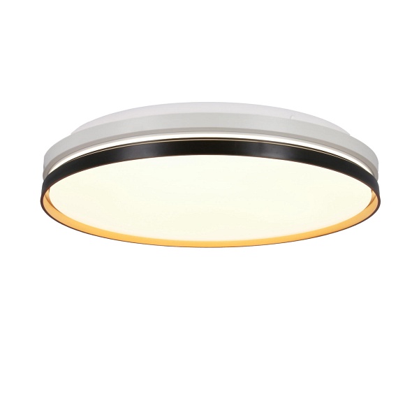 Montana Lampa Sufitowa Plafon Czarny+Biały+Złoty 24W Led 40 Cm Klosz Biały Candellux