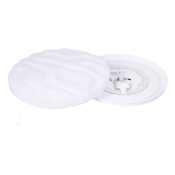 Nevada Lampa Sufitowa Plafon Biały 24W Led 38,5 Cm Klosz Biały Efect Sky Candellux