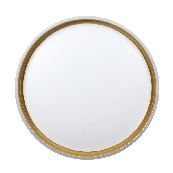 Florida Lampa Sufitowa Plafon Biało Złoty+Czarny 24W Led 38 Cm Klosz Biały Candellux