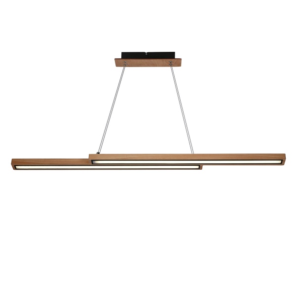 Sento Lampa Wisząca Drewniany 19W Led 4000K Maskownica Czarny Candellux