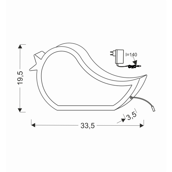 Bird Lampa Stołowa 12W Led 3000K Iq Kids Niebieski Candellux