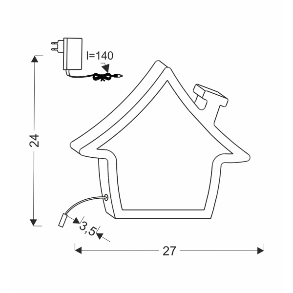 House Lampa Stołowa 10W Led 3000K Iq Kids Niebieski Candellux