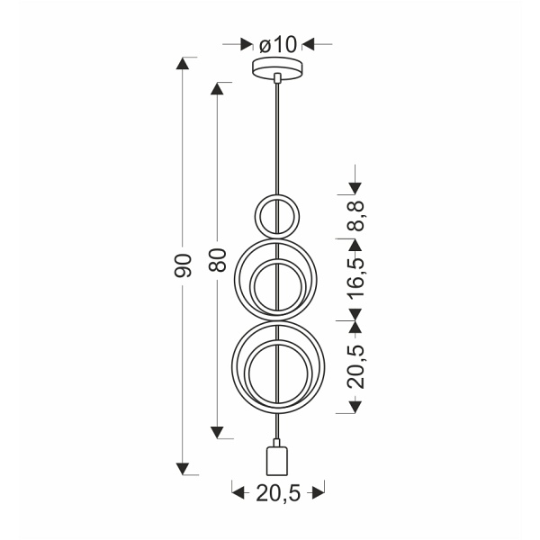 Hoops 5 Lampa Wisząca 1X20W E27 Iq Kids Mix Kolor Candellux