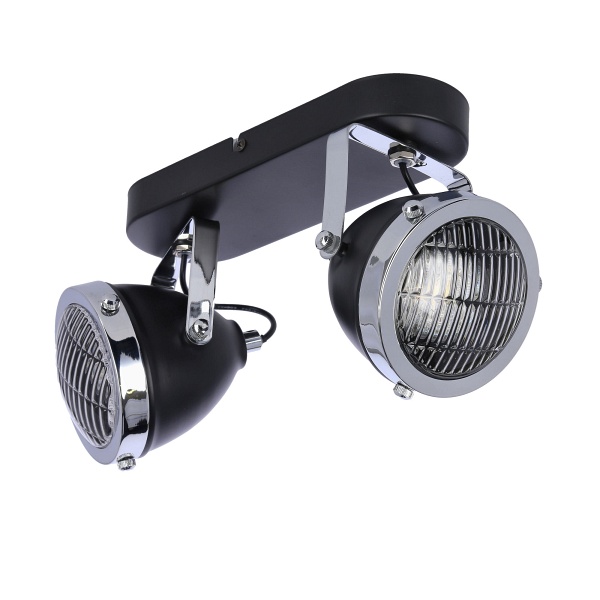 Crazy Lampa Sufitowa Listwa Czarny 2X15W Gu10 Klosz Bezbarwny Candellux