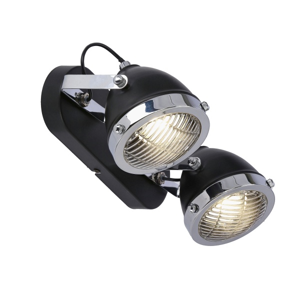 Crazy Lampa Sufitowa Listwa Czarny 2X15W Gu10 Klosz Bezbarwny Candellux