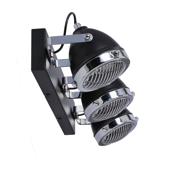 Crazy Lampa Sufitowa Listwa Czarny 3X15W Gu10 Klosz Bezbarwny Candellux