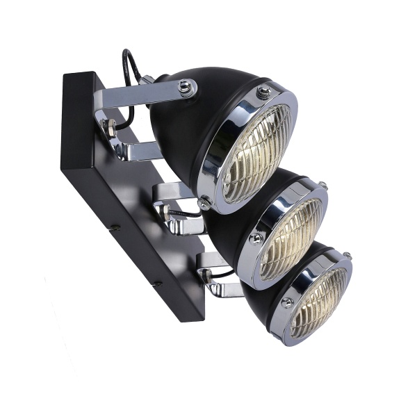 Crazy Lampa Sufitowa Listwa Czarny 3X15W Gu10 Klosz Bezbarwny Candellux