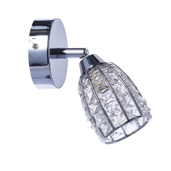 Shiba Lampa Kinkiet Chromowy 1X15W G9 Klosz Bezbarwny Candellux