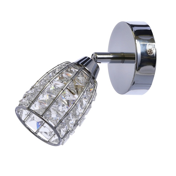 Shiba Lampa Kinkiet Chromowy 1X15W G9 Klosz Bezbarwny Candellux