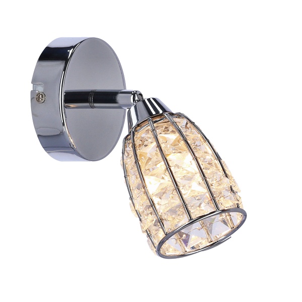 Shiba Lampa Kinkiet Chromowy 1X15W G9 Klosz Bezbarwny Candellux