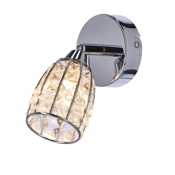 Shiba Lampa Kinkiet Chromowy 1X15W G9 Klosz Bezbarwny Candellux