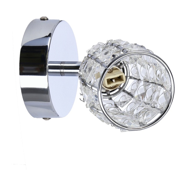 Shiba Lampa Kinkiet Chromowy 1X15W G9 Klosz Bezbarwny Candellux