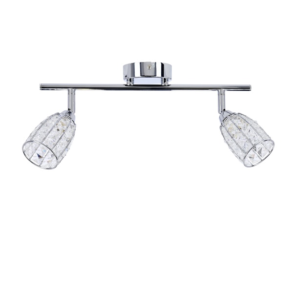 Shiba Lampa Sufitowa Listwa Chromowy 2X15W G9 Klosz Bezbarwny Candellux