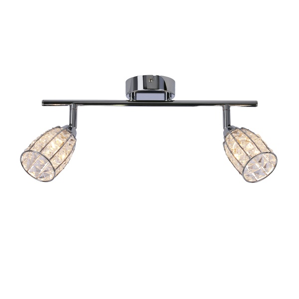 Shiba Lampa Sufitowa Listwa Chromowy 2X15W G9 Klosz Bezbarwny Candellux