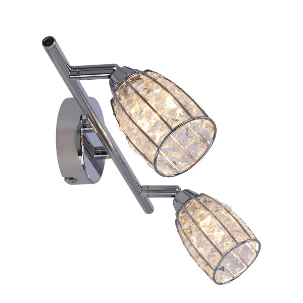 Shiba Lampa Sufitowa Listwa Chromowy 2X15W G9 Klosz Bezbarwny Candellux