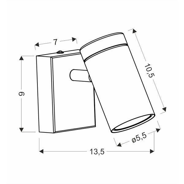 Lagos Lampa Kinkiet Czarny 1X15 Gu10 Klosz Czarny+Drewniany Candellux