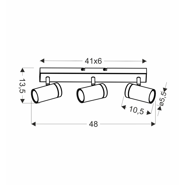 Lagos Lampa Sufitowa Czarny 3X15W Gu10 Klosz Czarny+Drewniany Candellux