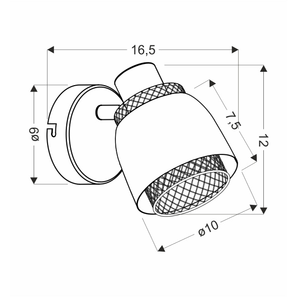 Aleksandria Lampa Kinkiet Czarny 1X40W E14 Klosz Czarny+Złoty Candellux