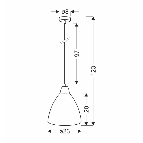 Napola Lampa Wisząca Czarny Z Drewnem 1X60W E27 Klosz Biały Candellux