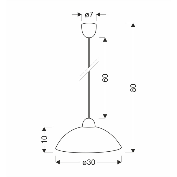 Fanusa Lampa Wisząca 1X60W E27 Klosz Biały Z Wzorem Candellux