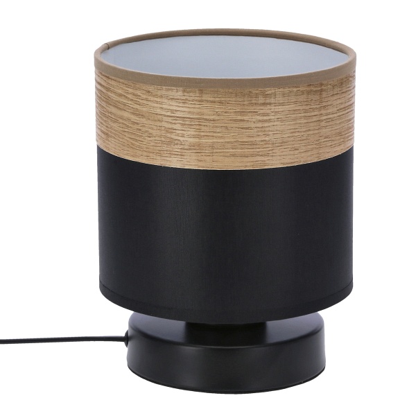 Porto Lampa Stołowa 1X60W E27 Abażur Czarny+Brązowy Candellux