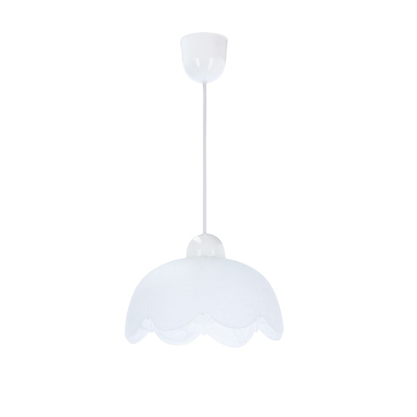 Bratek Lampa Wisząca 18 1X60W E27 Klosz Biały Candellux