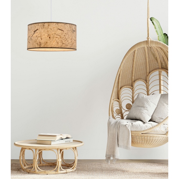 Papirus Lampa Wisząca 1X60W E27 Abażur Beżowy Candellux