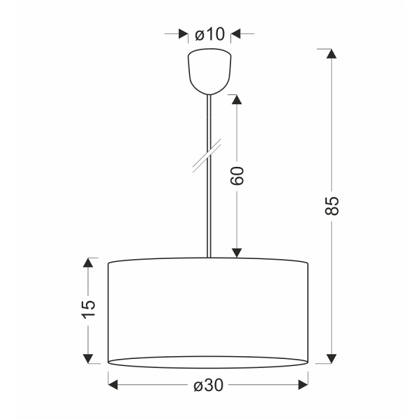 Papirus Lampa Wisząca 1X60W E27 Abażur Beżowy Candellux
