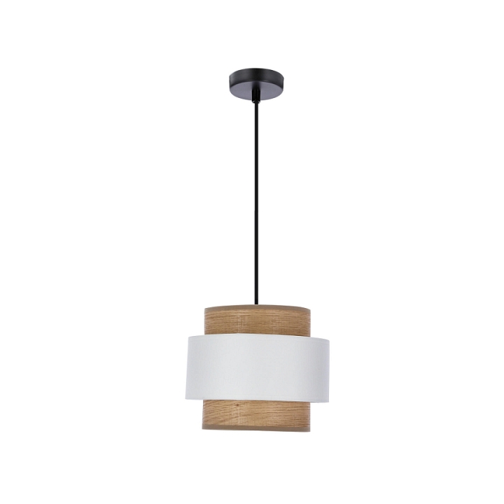 Lampa wisząca Forni czarna biała orzechowy 1x40w - Candellux