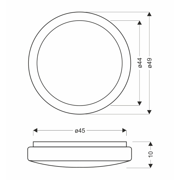 Jasper Lampa Sufitowa Plafon 36W Led 49Cm Biały 4000K Ip44 Candellux