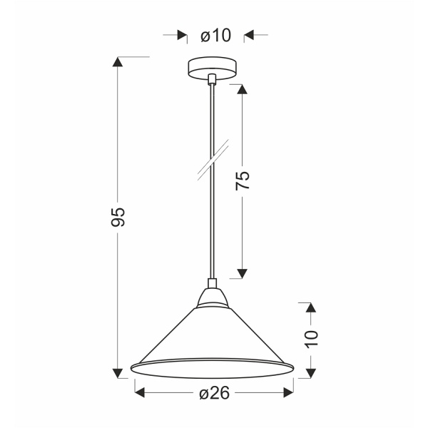 Avola Lampa Wisząca Chromowy 26 1X60W E27 Klosz Biały Candellux