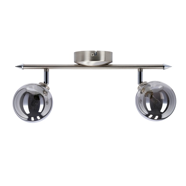 Rodia Lampa Sufitowa Listwa Satynowy 2X40W G9 Klosz Grafitowy Candellux