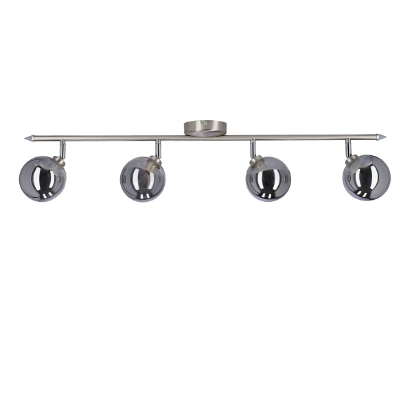 Rodia Lampa Sufitowa Listwa Satynowy 4X40W G9 Klosz Grafitowy Candellux