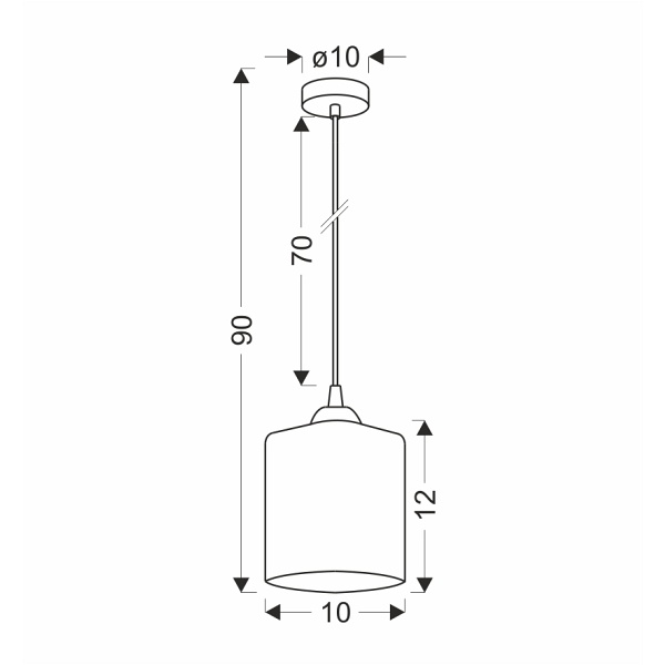 Serena Lampa Wisząca Czarny 1X40 E27 Klosz Złoty Candellux
