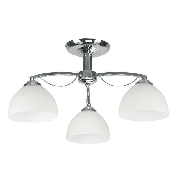 Filona Lampa Sufitowa Chromowy 3X40 E27 Klosz Biały Candellux