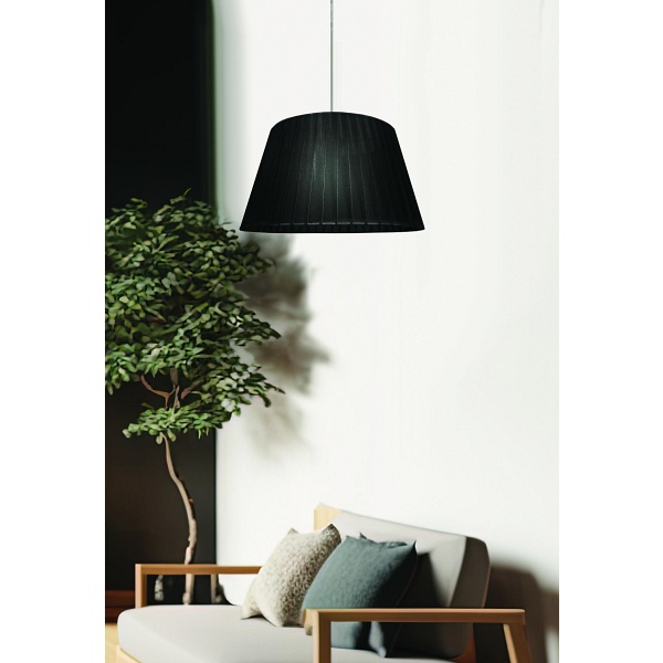 Notizia Lampa Wisząca Satynowy 37 1X60W E27 Abażur Czarny Candellux