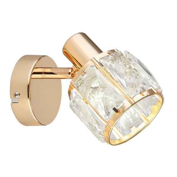 Dubai Lampa Sufitowa Kinkiet Sat Złoty 1X40W E14 Klosz Złoty Z Kryszt Transp Candellux
