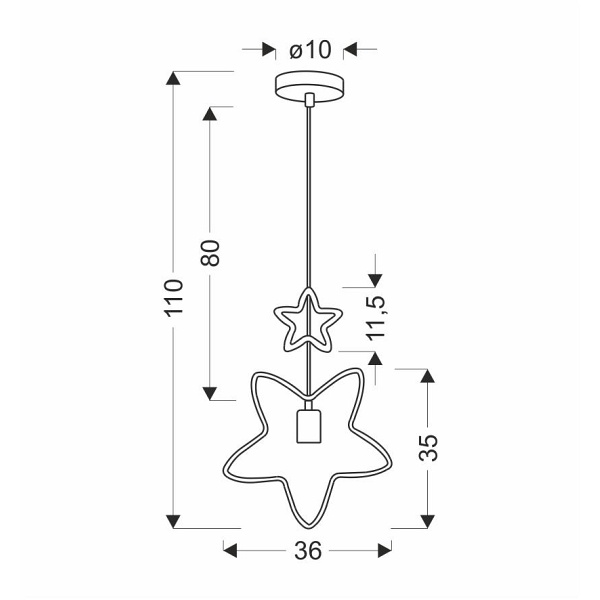 Single Ss Lampa Wisząca 1X20W E27 Iq Kids Niebieski Candellux
