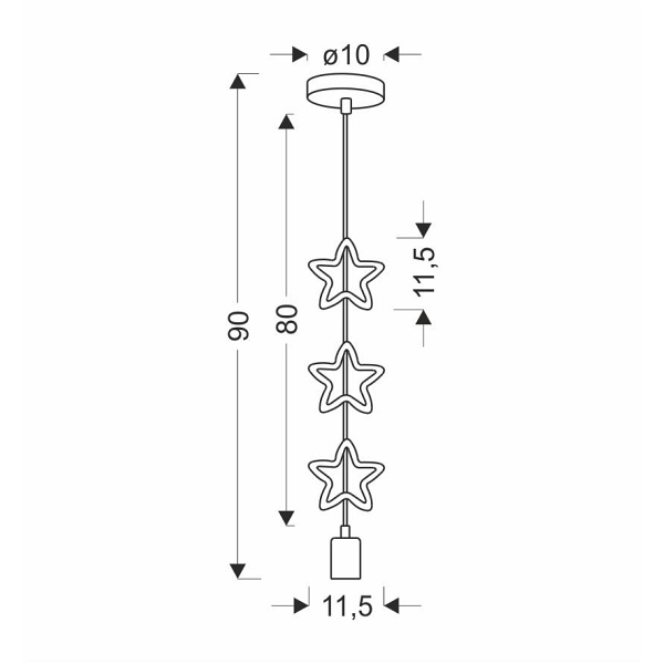 Single Sss Lampa Wisząca 1X20W E27 Iq Kids Biały+Niebieski+Różowy Candellux