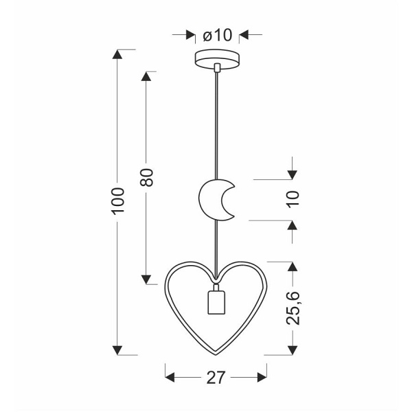 Single Hm Lampa Wisząca 1X20W E27 Iq Kids Różowy+Biały Candellux