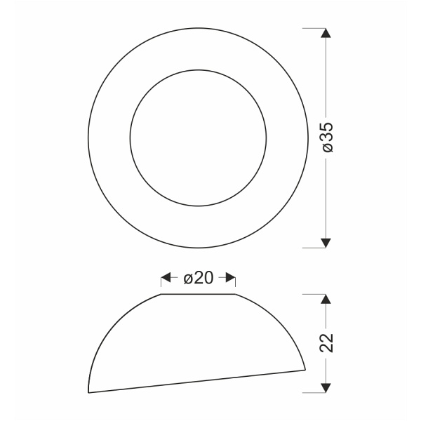 Trento Lampa Sufitowa Plafon Biało Drewniany 18W Led 35 Cm Klosz Biały Candellux