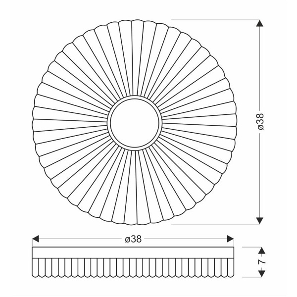 Tart Lampa Sufitowa Plafon Drewniany 24W Led 38Cm Biały+Drewniany 4000K Candellux