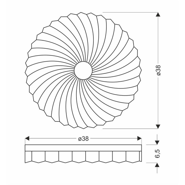 Lemo Lampa Sufitowa Plafon Drewniany 24W Led 38Cm Biały 4000K Candellux